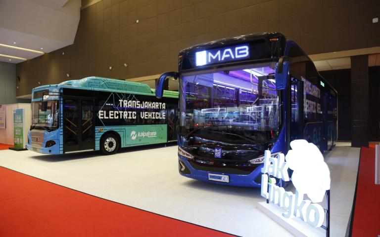 Electric buses at Busworld Southeast Asia 2019